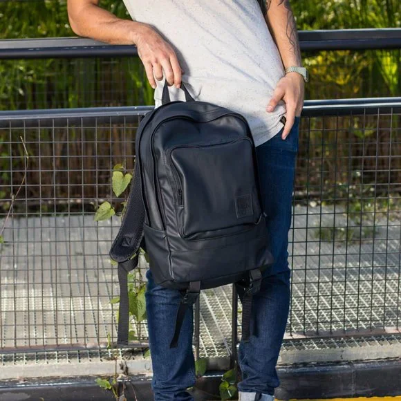 Renmenbo BackpackBlack Leather